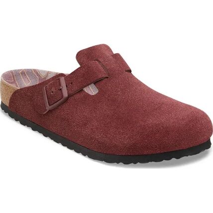 Birkenstock Boston Suede Leather Regular Zinfandel