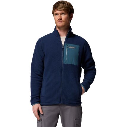Columbia Jasper Ridge Pebbled Full Zip Fleece Men's Collegiate Navy/Everblue