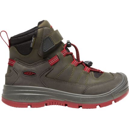 Keen Redwood Mid WP Little Kid's Steel Grey/Red Dahlia