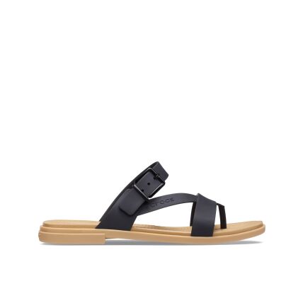 Crocs™ Tulum Toe Post Sandal Womens Black/Tan