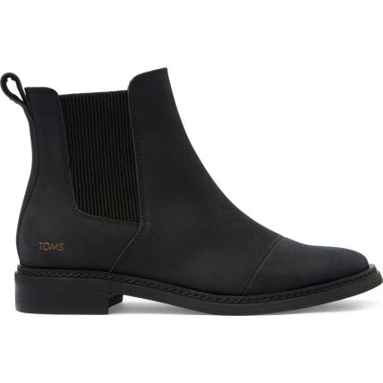 TOMS Leather Women's Charlie Boot Black