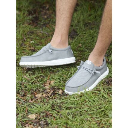 HEYDUDE Wally Stretch Canvas Men's 40700 Light Grey