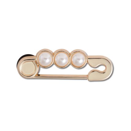 Crocs™ Jibbitz Gold And Pearl Safety Pin 