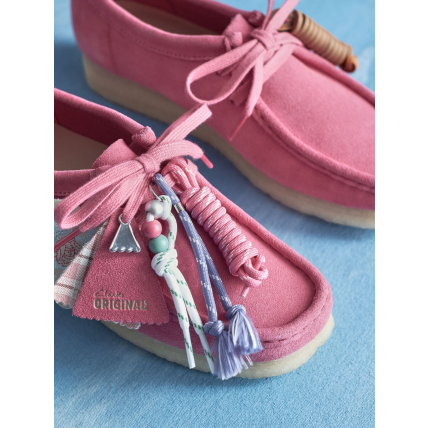 Clarks Wallabee Shoes Women's Pink Interest
