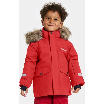DIDRIKSONS Bjärven Kid's Parka 4 Pomme Red