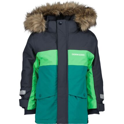 DIDRIKSONS BJARVEN KIDS PARKA 2 Petrol Green