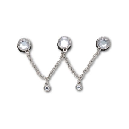 Crocs™ Jibbitz Silver Triple SMT Gem Chain 