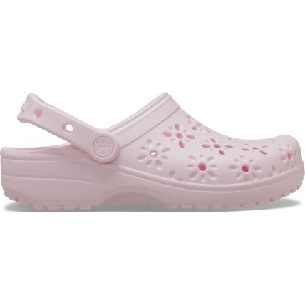 Crocs™ Classic Floral Cut Out Clog Pink Milk