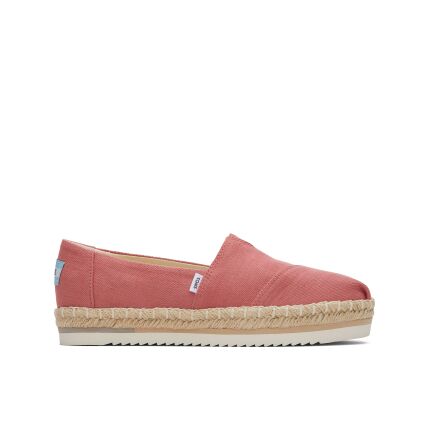 TOMS Heavy Twill Women Alpargata Platform Rope Faded Rose