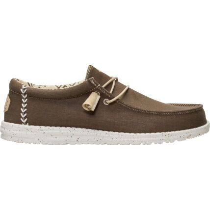 HEYDUDE Wally Stretch Canvas Men's 40700 Teak Brown