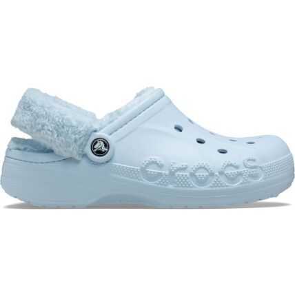 Crocs™ Baya Lined Fuzz Strap Clog Mineral Blue