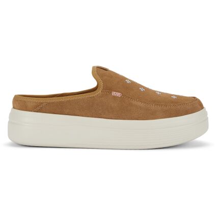 HEYDUDE Austin Lift Suede Stud Women's Cognac