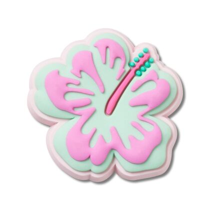 Crocs™ Jibbitz Turquoise And Pink Hibiscus 196265894789 