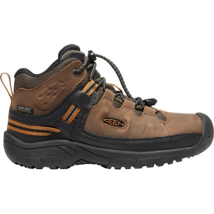 Keen Targhee Mid WP Big Kid's Dark Earth/Golden Brown