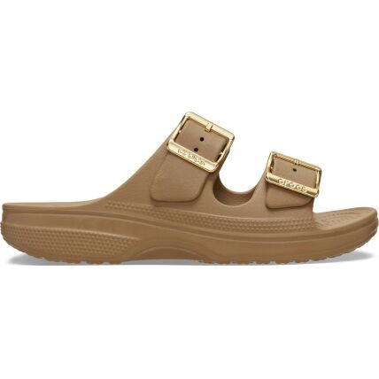 Crocs™ Saturday Metallic Buckle Sandal Women's Sepia
