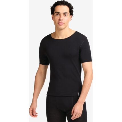 Jack Wolfskin Merino Short Sleeve Men's Black