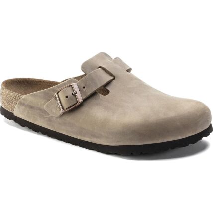 Birkenstock Boston Soft Footbed Oiled Leather Narrow Tobacco Brown