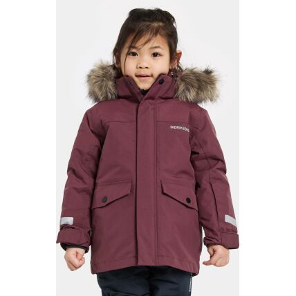 Didriksons Bjärven Kids' Parka 4 Anemon Red