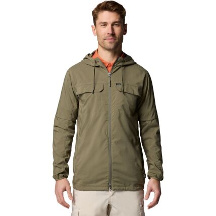 Columbia Skien Valley Hooded Long Sleeve Shirt Men's Stone Green