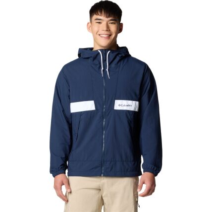Columbia Spire Valley Hooded Windbreaker Men's Collegiate Navy/ White