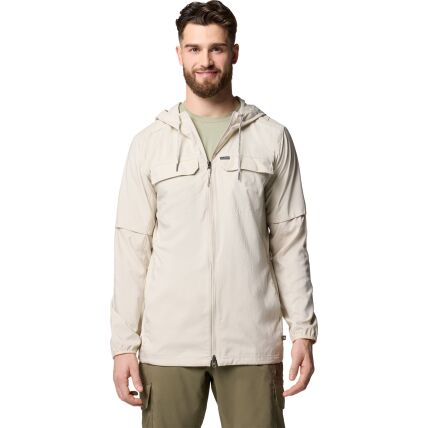 Columbia Skien Valley Hooded Ls Shirt Men's Dark Stone