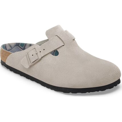 Birkenstock Boston Suede Leather Regular Stone Coin