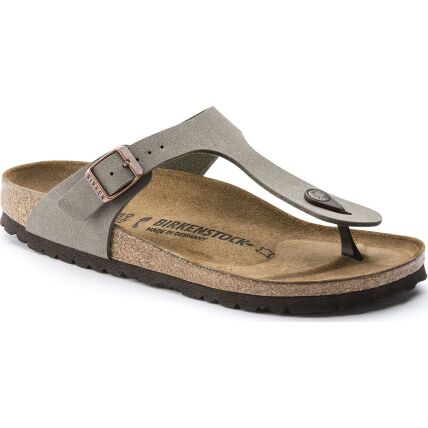 Birkenstock Gizeh Birko-Flor Nubuck Stone Regular