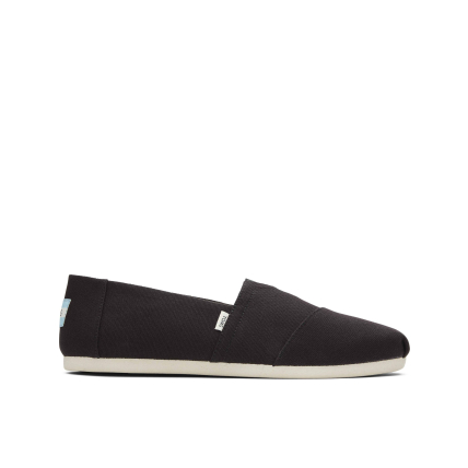 TOMS Recycled Cotton Canvas Men's Alpargata Black