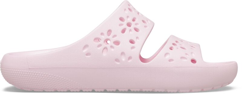 Crocs™ Classic Floral Cut Out Sandal Pink Milk