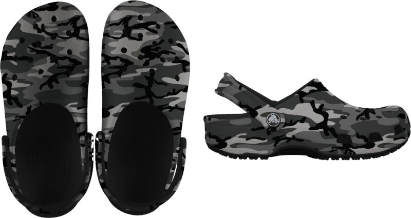 Crocs™ Classic Camouflage Clog Black/Slate Grey
