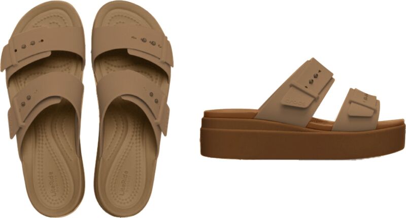 Crocs™ Brooklyn Sandal Low Wedge Women's Umber