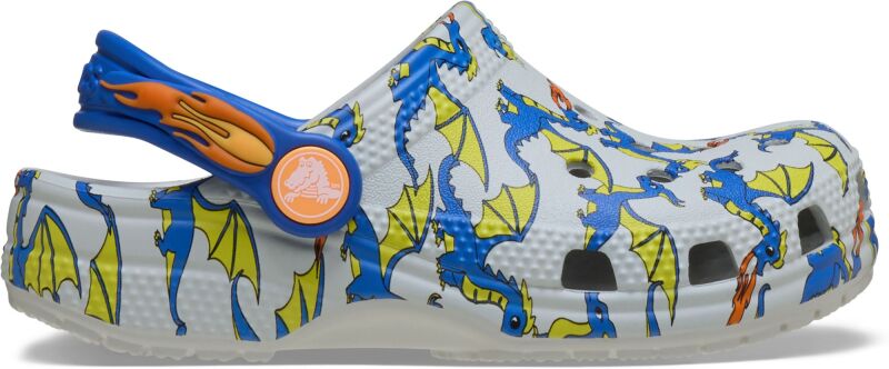 Crocs™ Classic Dragon Graphic Clog Kid's Atmosphere