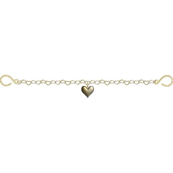 Crocs™ Crocs Jibbitz Gold Rivet Chain with Heart 198445377105 