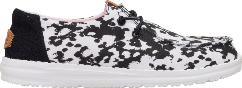 HEYDUDE Wendy Inky Cow Women's Snow White/Black