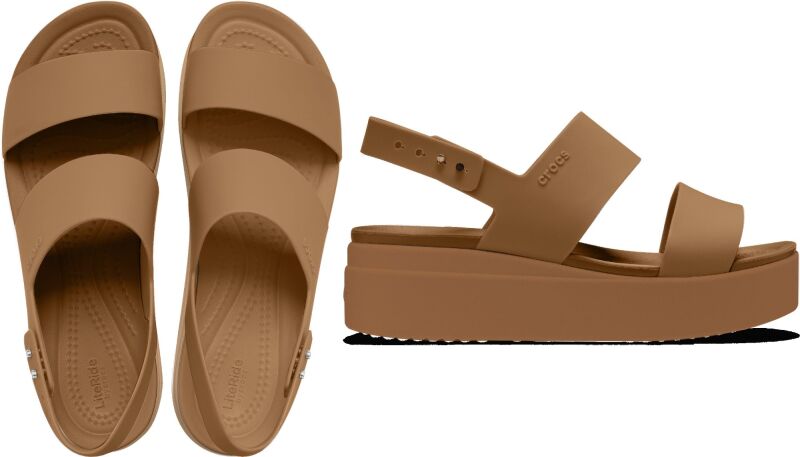 Crocs™ Brooklyn Low Wedge Womens Cashew/Cashew