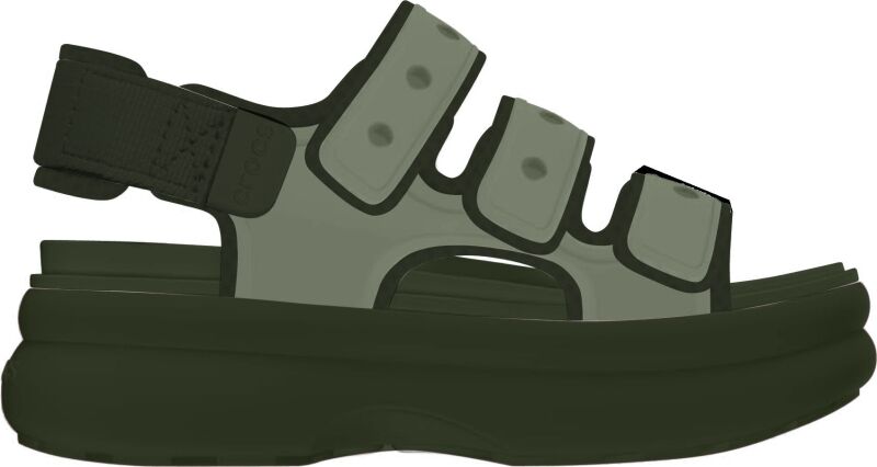 Crocs™ Soho Frosted Sport Sandal Women's Army Green
