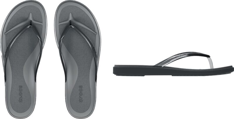 Crocs™ Miami Jelly Round Toe Flip Women's Carbon Jelly