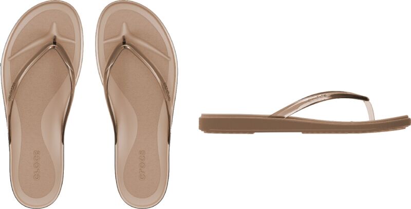 Crocs™ Miami Jelly Round Toe Flip Women's Milk Chocolate Jelly