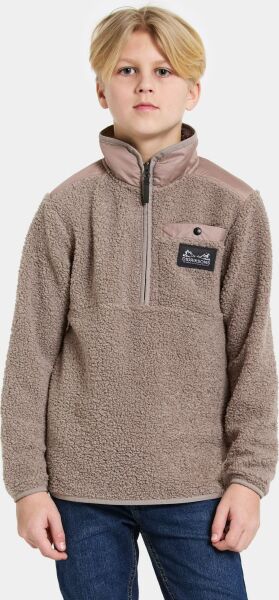 Didriksons Exa Kids' Half-Zip Ash Brown