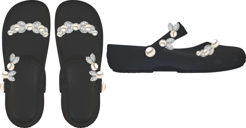 Crocs™ Classic Pearls Ballet Women's Black