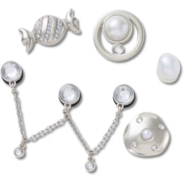 Crocs™ Jibbitz Silver and Pearl 5 Pack 