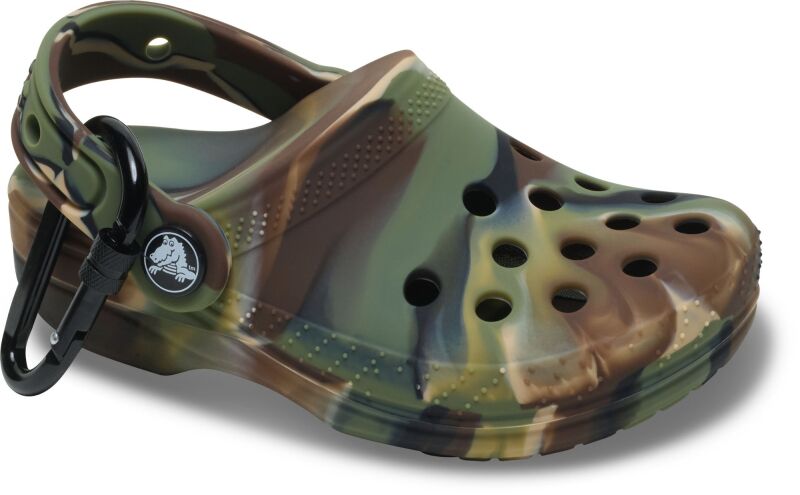 Crocs™ Classic Marbled Clog Pouch Bag Charm Army Green/Multi