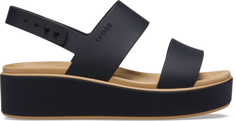 Crocs™ Brooklyn Low Wrap Wedge Black/Cashew