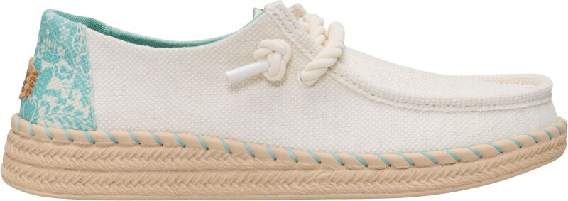 HEYDUDE Wendy Espadrille Hibiscus Women's Egret/Multi