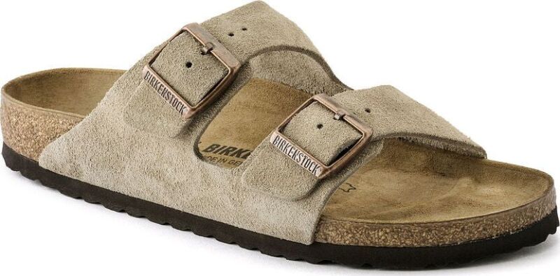 Birkenstock Arizona Suede Leather Regular Taupe