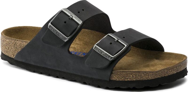 Birkenstock Arizona Soft Footbed Oiled Leather Narrow Black
