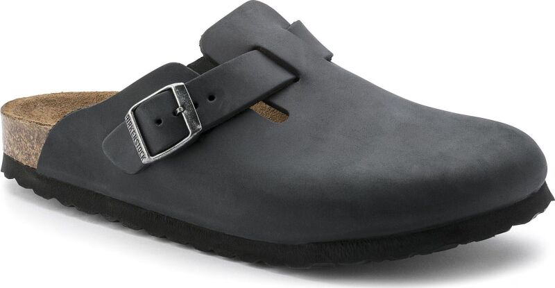 Birkenstock Boston Oiled Leather Narrow Black