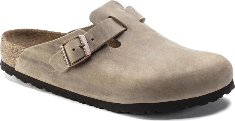 Birkenstock Boston Soft Footbed Oiled Leather Narrow Tobacco Brown